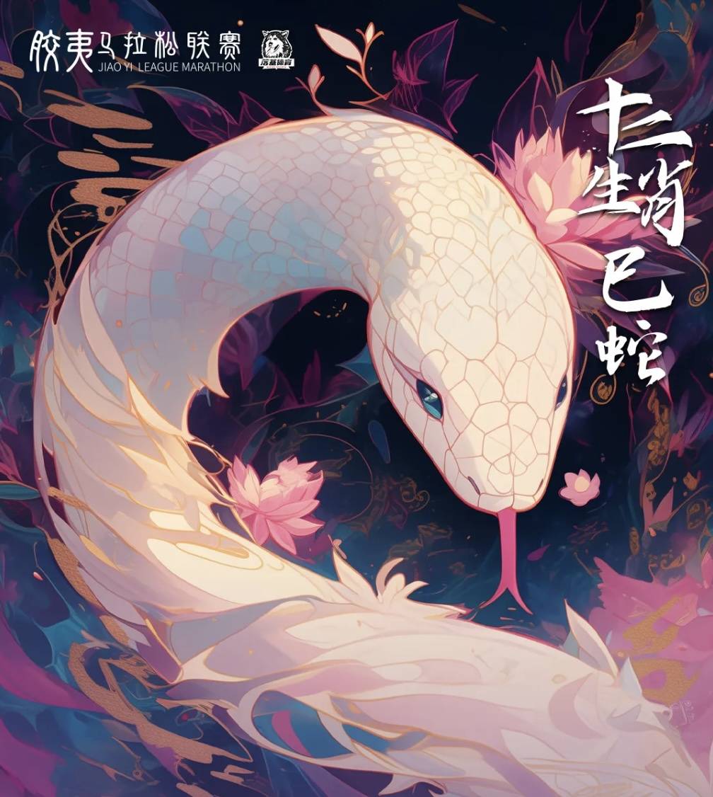 第十届莱山半程马拉松暨十二生肖马拉松・巳蛇站 Logo