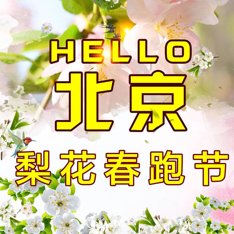 “HELLO 北京”2025梨花春跑节 Logo