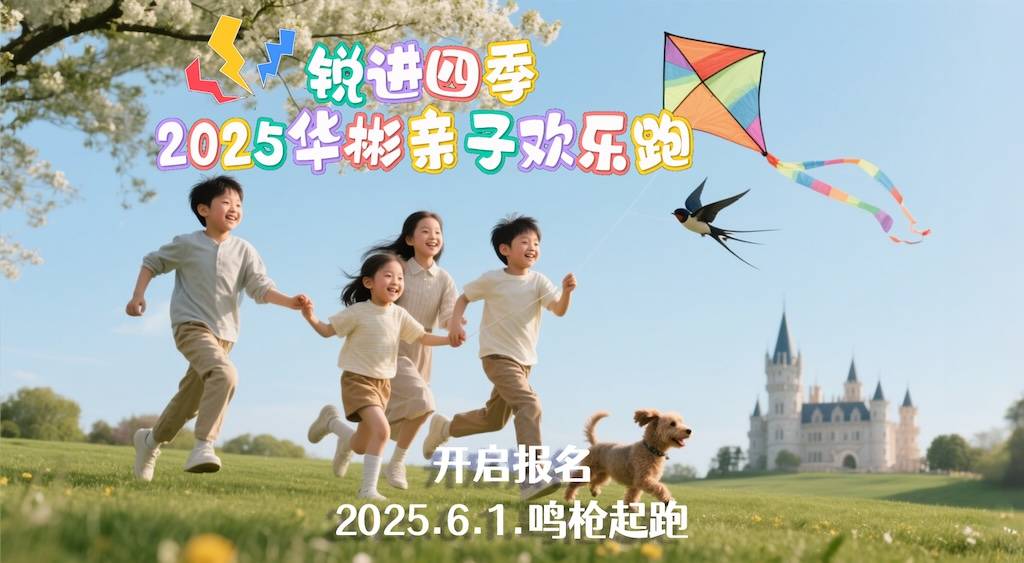锐进四季—2025华彬亲子欢乐跑 Logo