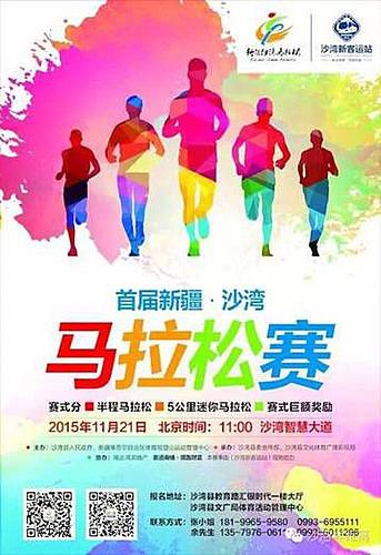 瑞达广场·2016新疆沙湾第二届马拉松 Logo