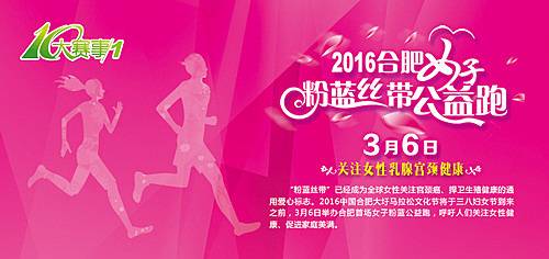 2017合肥女子粉蓝丝带公益跑 Logo