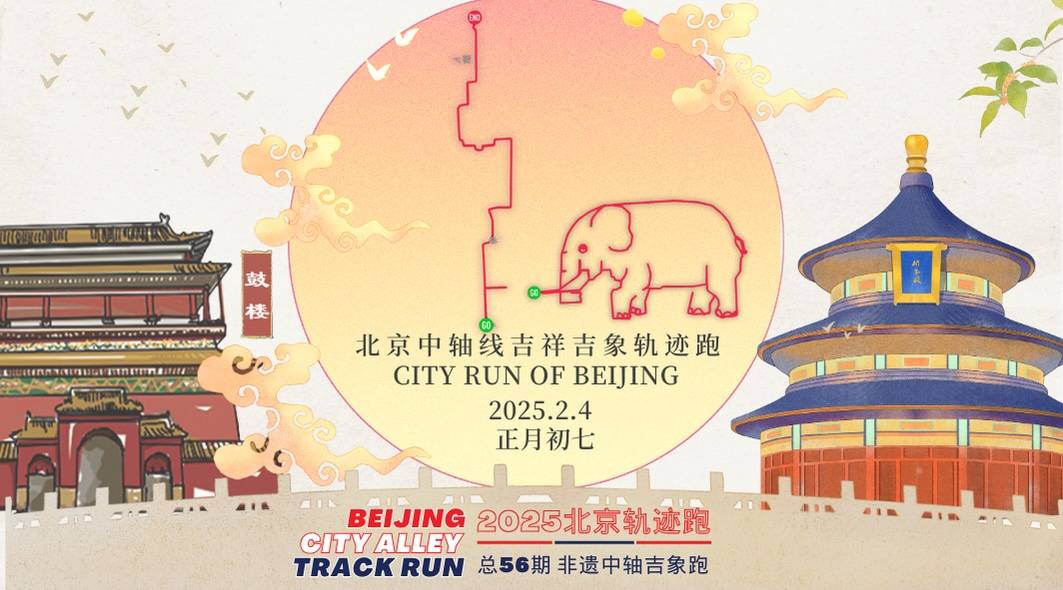2025北京轨迹跑 总56期 非遗中轴吉象跑 Logo