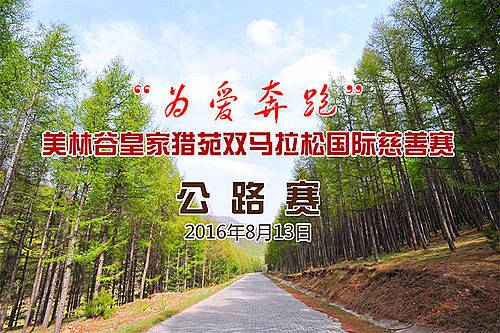 “为爱奔跑” 美林谷皇家猎苑双马拉松国际慈善赛 Logo