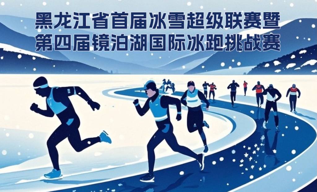 黑龙江省首届冰雪超级联赛暨第四届镜泊湖国际冰跑挑战赛 Logo