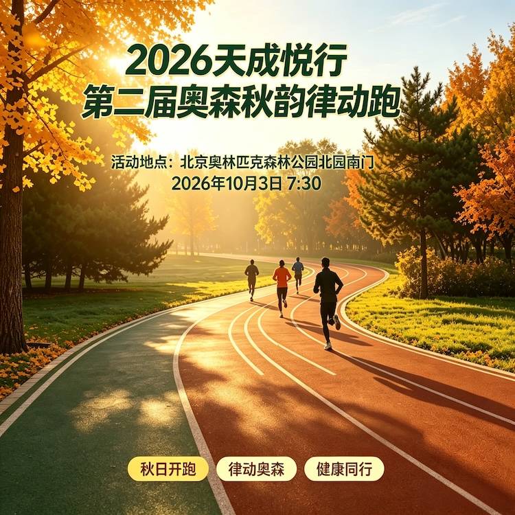 2026天成悦行第二届奥森秋韵律动跑 Logo