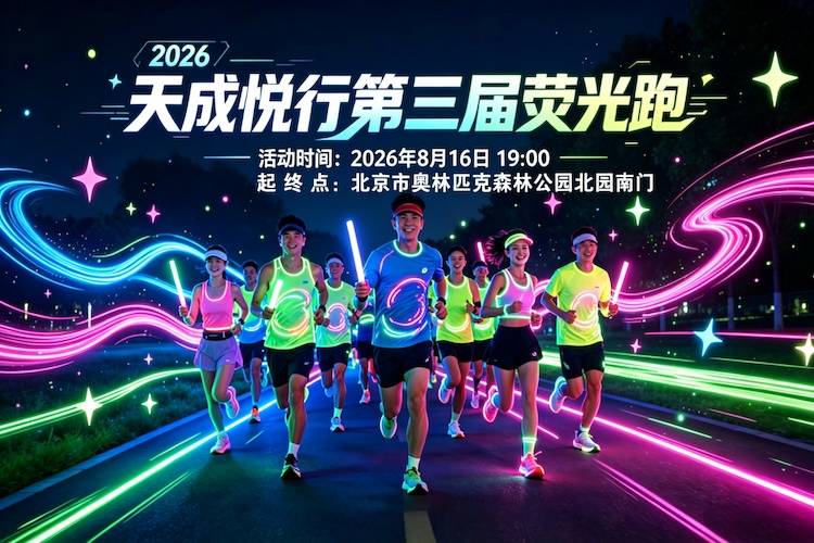 2026天成悦行第三届荧光跑 Logo