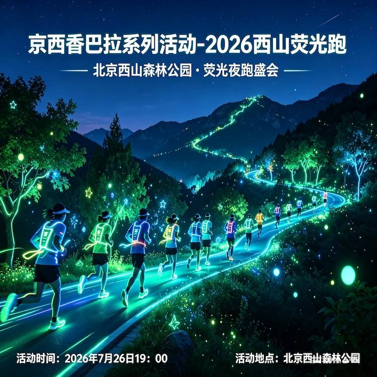 京西香巴拉系列活动-2026西山荧光跑 Logo