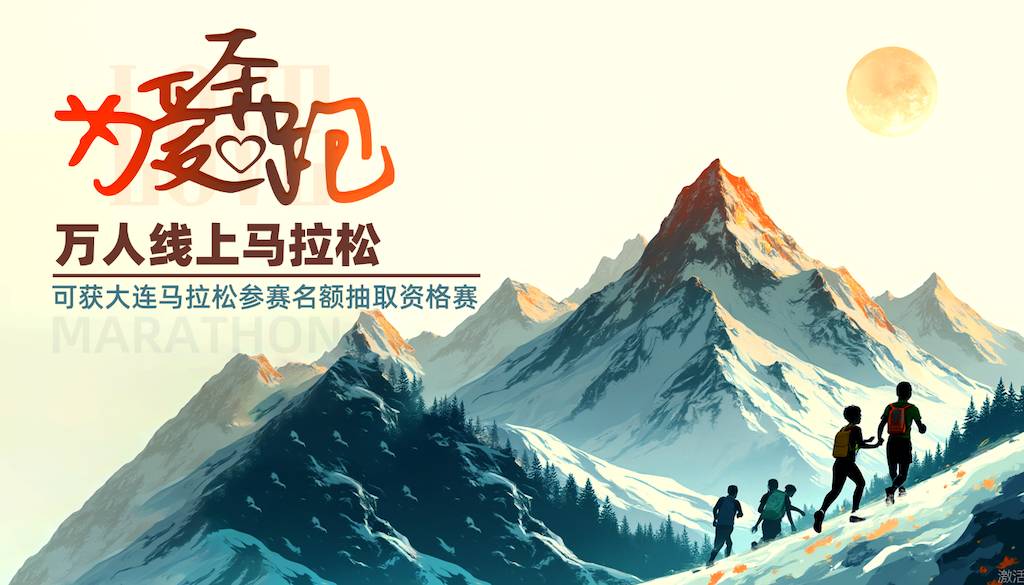 2025“为爱奔跑”万人线上马拉松暨大连参赛名额抽取资格赛 Logo