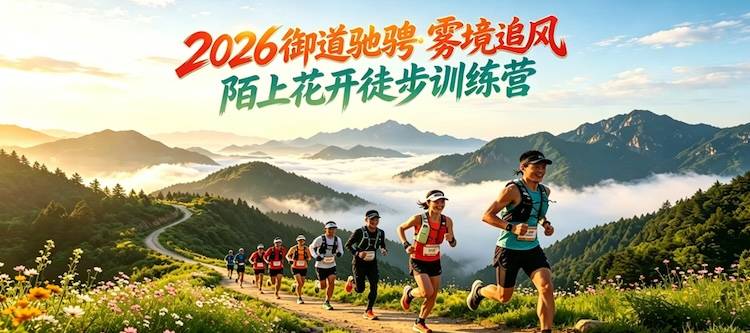 “2026御道驰骋·雾境追风”陌上花开徒步训练营 Logo