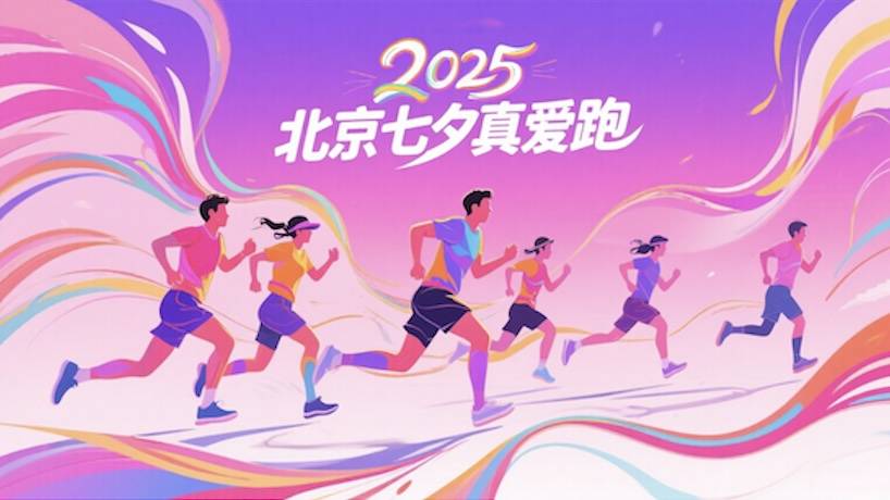 “为爱奔跑”2025北京七夕真爱跑 Logo