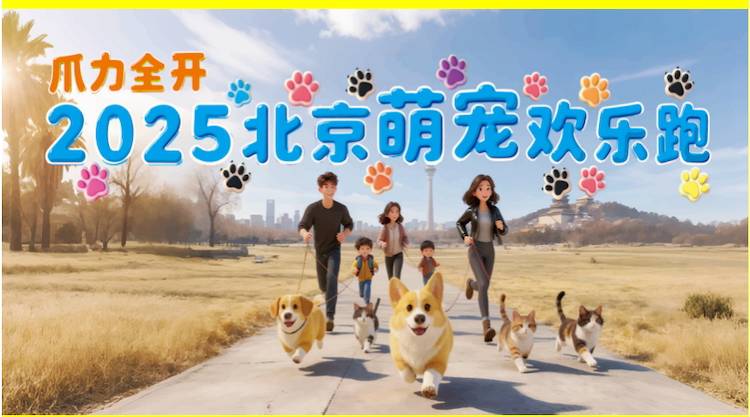 “爪力全开”2025北京萌宠欢乐跑 Logo